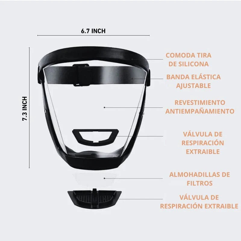 Máscara protectora facial antipolvo y resistente WoodyLock®