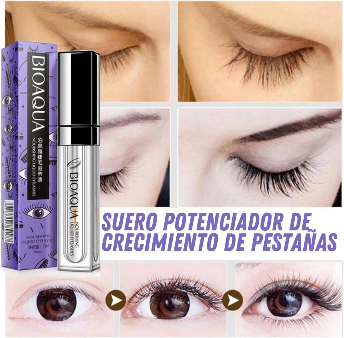 Serum alargador de pestañas BIOAQUA + Guia de maquillaje gratis