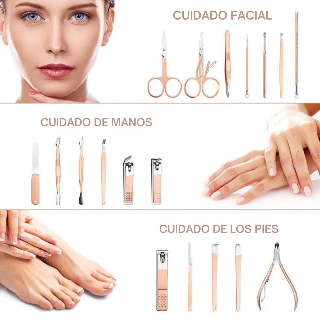 Set Manicure/Pedicure Kit Profesional 16 Pzs