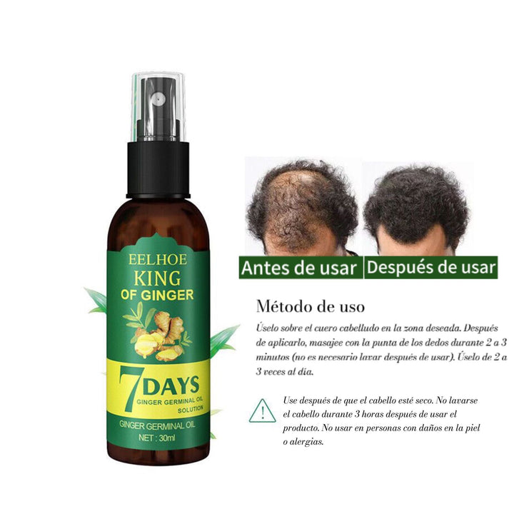 Spray natural de Ginseng para el crecimiento del cabello - Crecimiento en 7 días