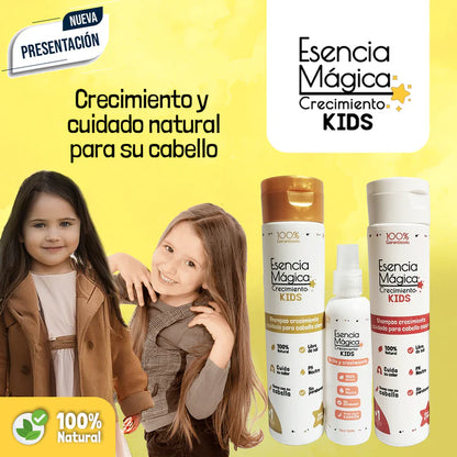 SUPER KIT: Acelerador crecimiento cabello 👧🏻 Esencia Mágica👑 (Shampoo + Spray)