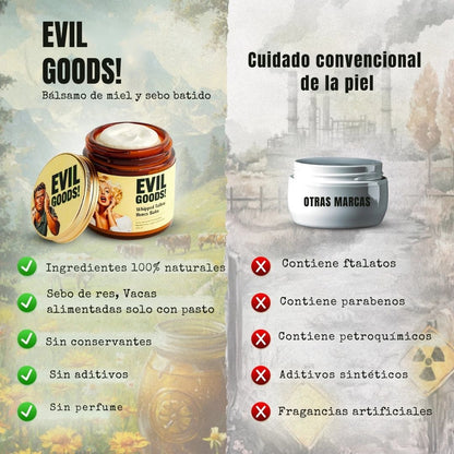 EvilGoods­™ Bálsamo Con Sebo De Res Y Miel De Manuka (Paga 1 y Lleva 2)
