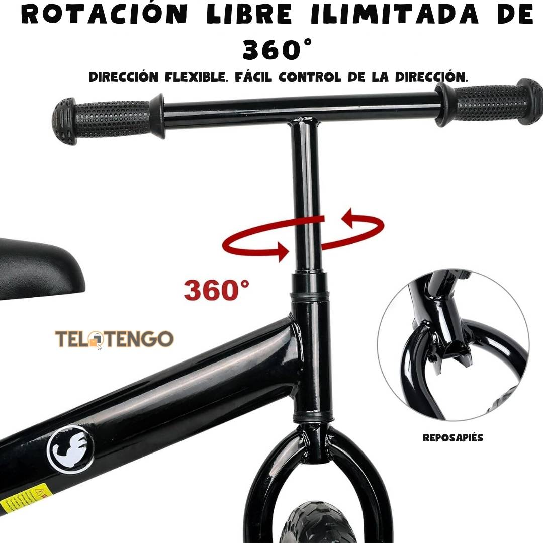 Bicicleta de equilibrio sin pedales para niños