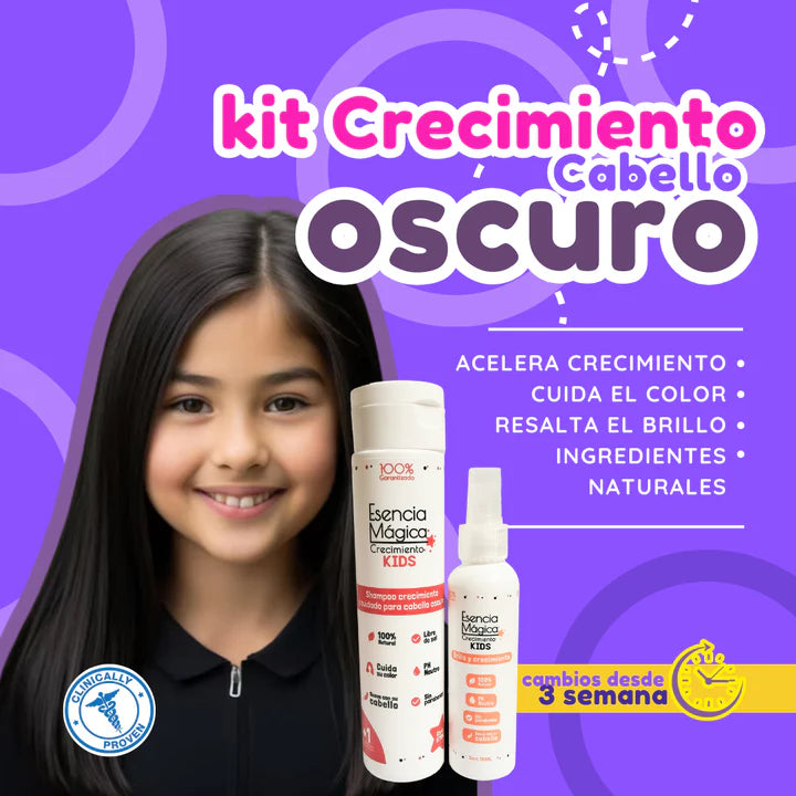 SUPER KIT: Acelerador crecimiento cabello 👧🏻 Esencia Mágica👑 (Shampoo + Spray)